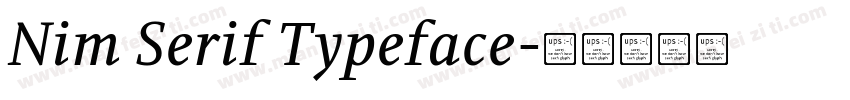 Nim Serif Typeface字体转换